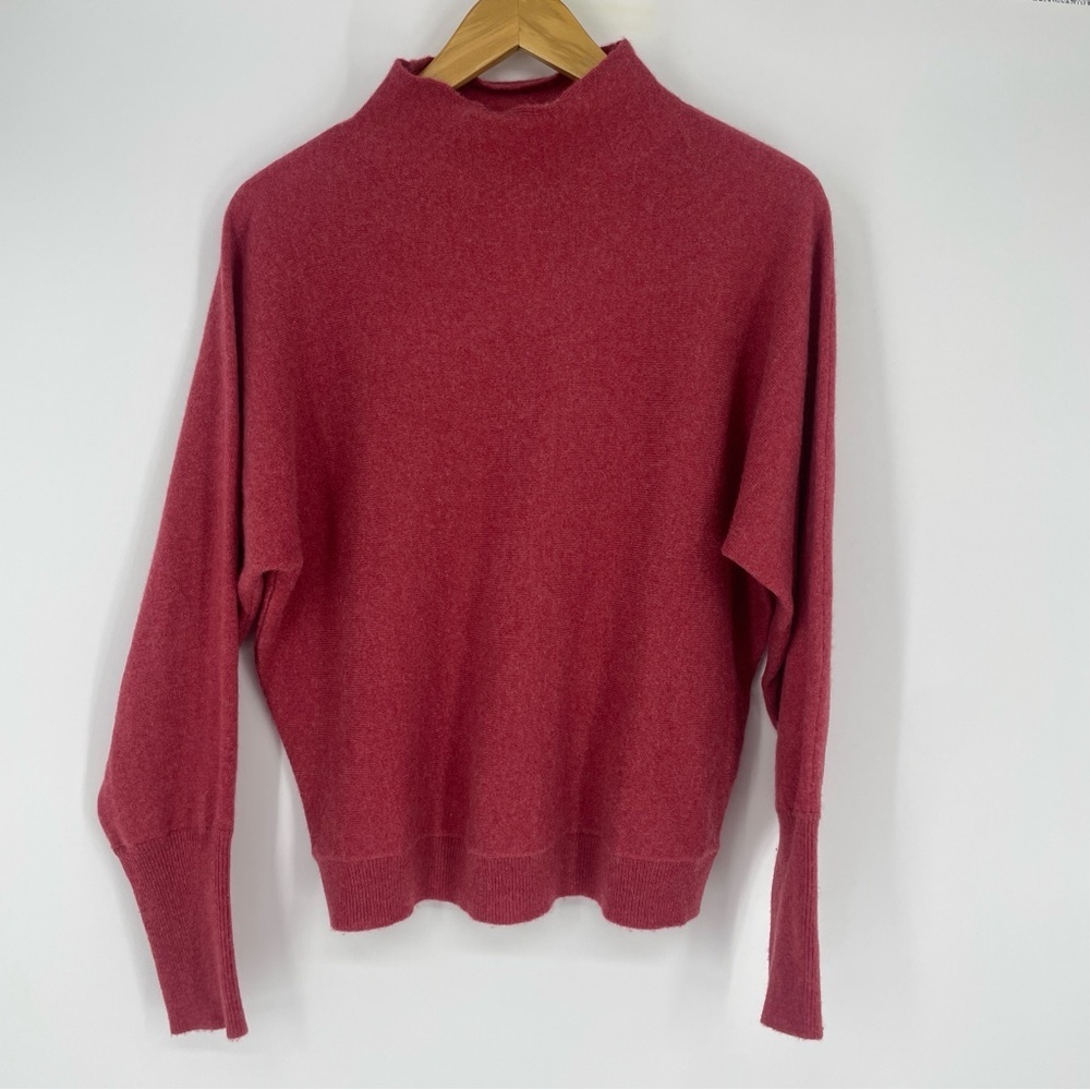 Cashmere Sundance Evianna Chili red mock neck sweater